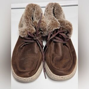 Skechers BOBS Boots Skipper Lined Winter Bootie Brown Lace Up Women’s 8